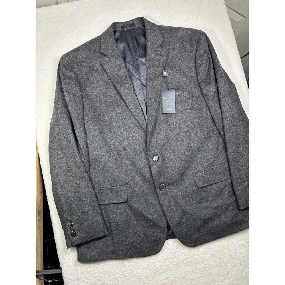Ralph Lauren Wool Silk Cashmere Classic-Fit Blazer 48 R NEW $450 LCSS12QA0010